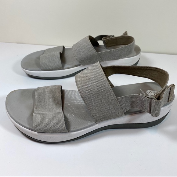 clarks gray sandals